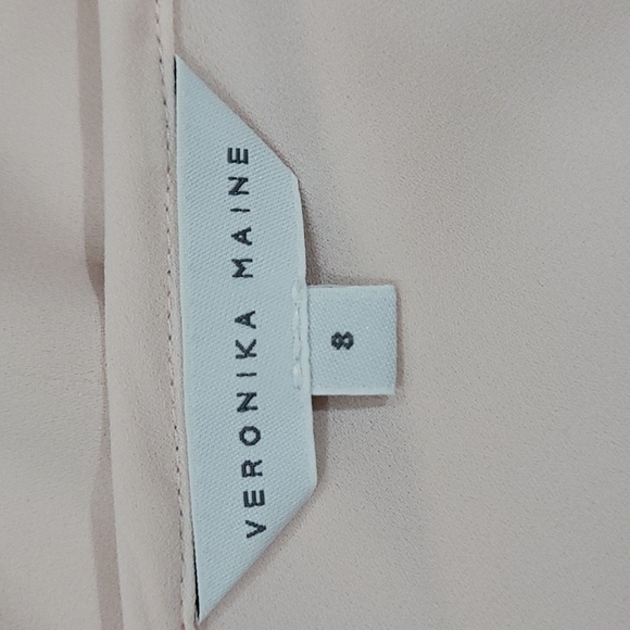 Veronika Maine Size 8 pastel pink back drape sleeveless top - Picture 6 of 8